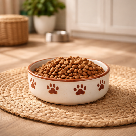 Gamelle en céramique artisanale motif pattes