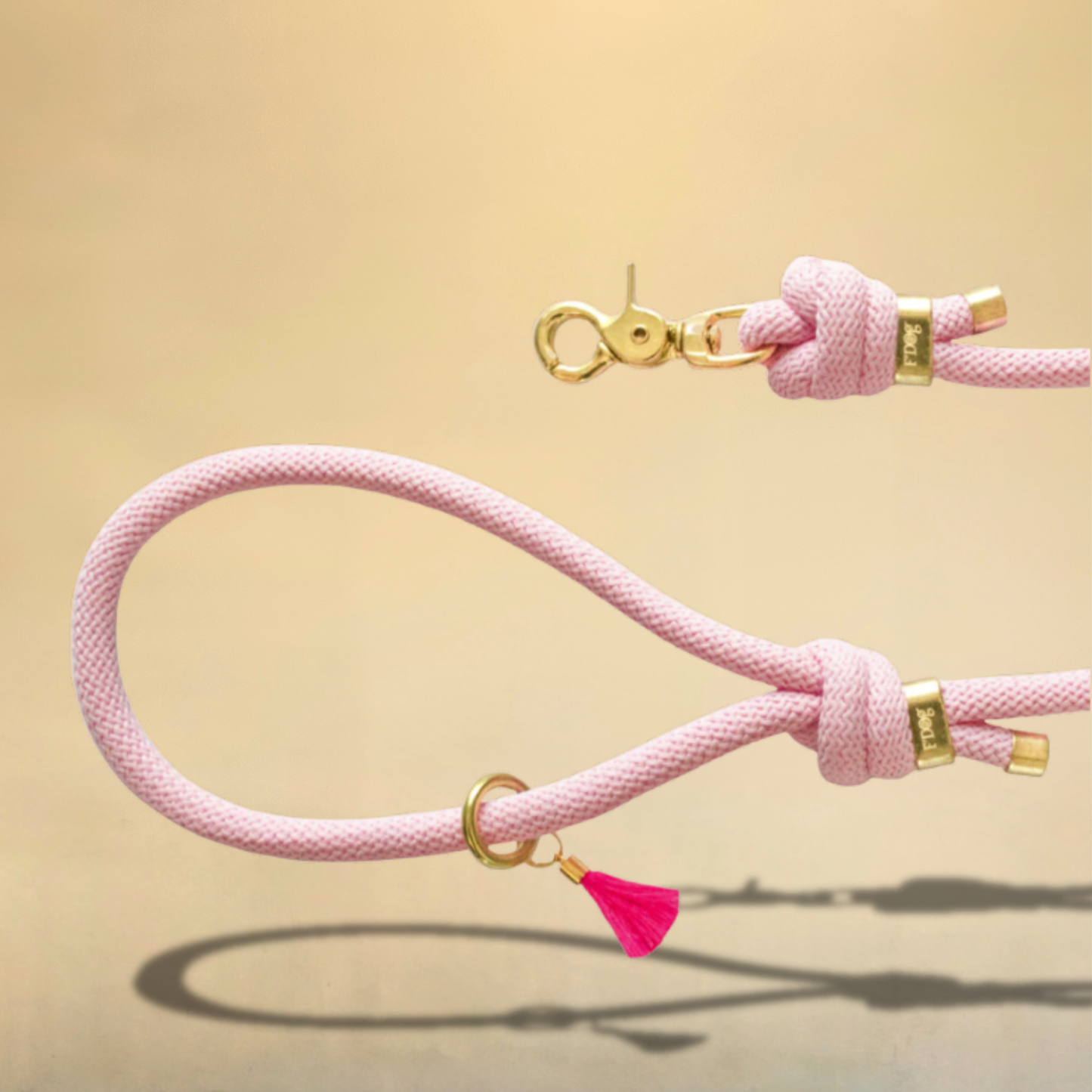 Laisse en corde barbe à papa pour chien