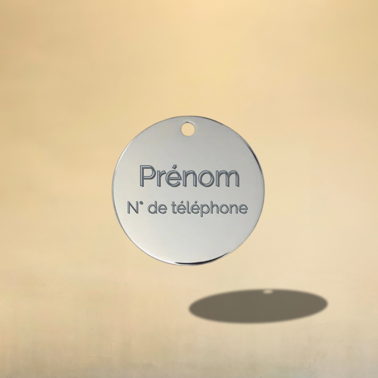 Médaille ronde personnalisable pour chien