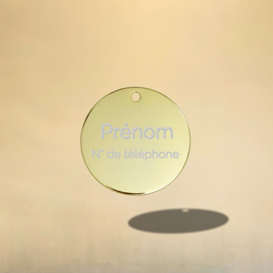 Médaille ronde personnalisable pour chien