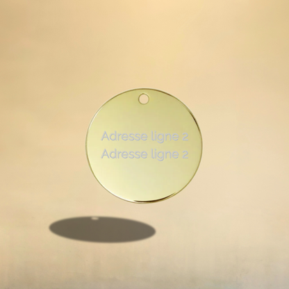 Médaille ronde personnalisable pour chien