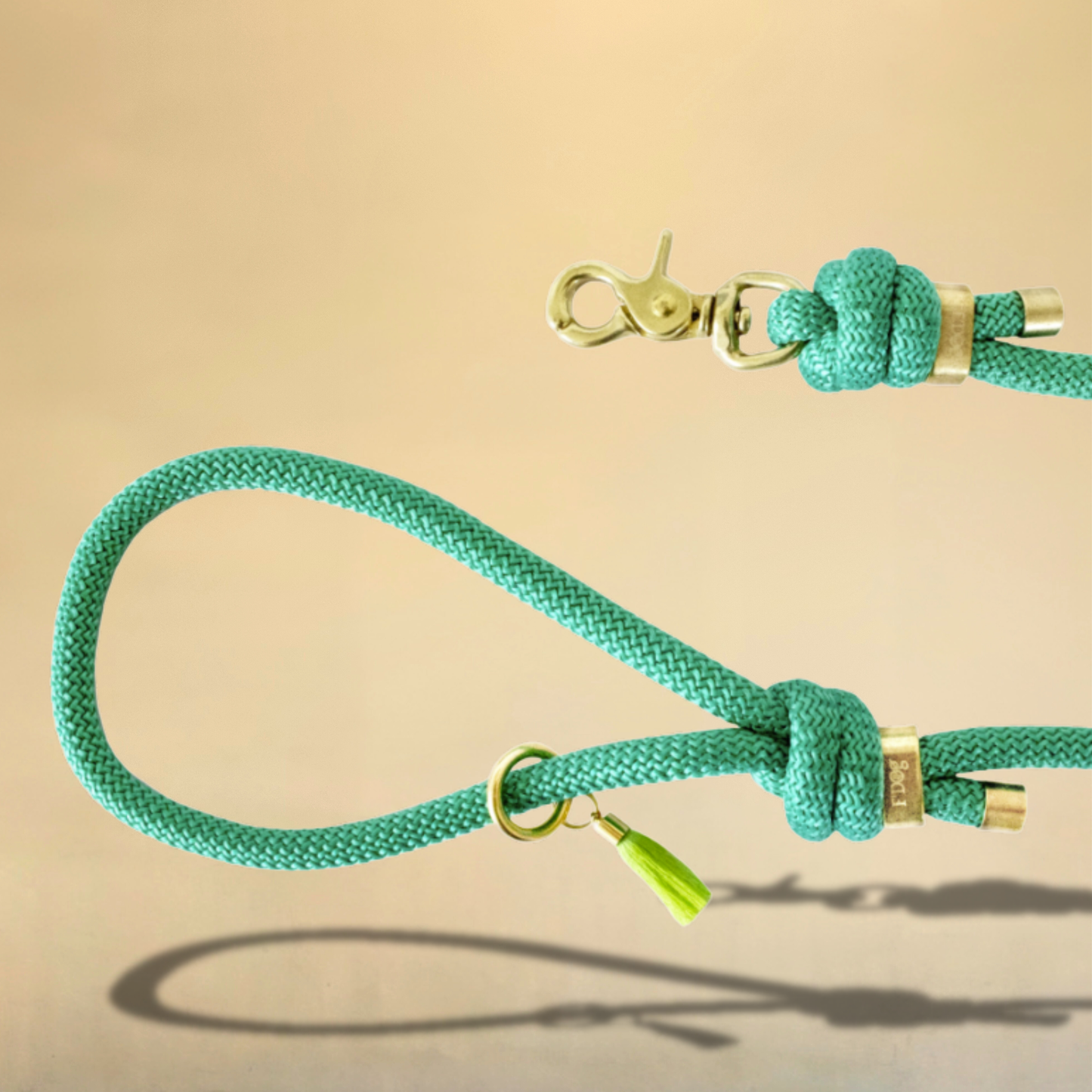 Laisse en corde vert menthe pour chien