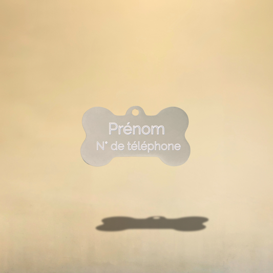 Médaille os personnalisable pour chien