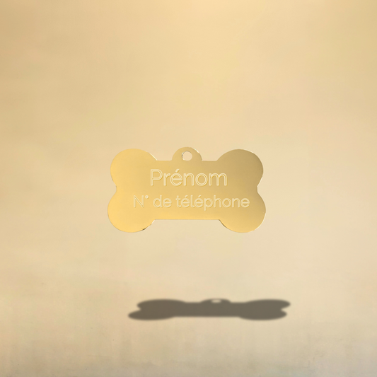 Médaille os personnalisable pour chien